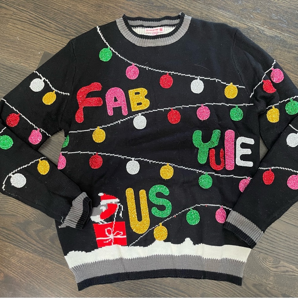 Ugly sweater with Christmas lights